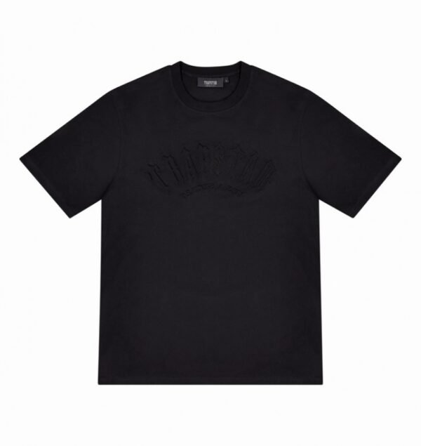 Camiseta Trapstar Irongate Arch Embossed Hombre Negras